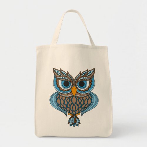 Blue Owl Tote Bag