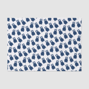 Blue Owls Birthday Party Tissue Paper