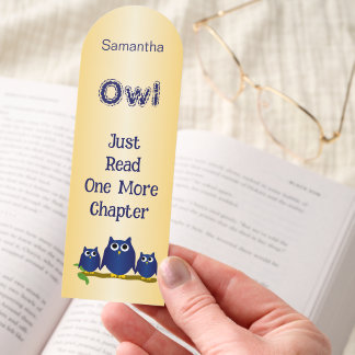Blue Owls Design Personalised Bookmarks