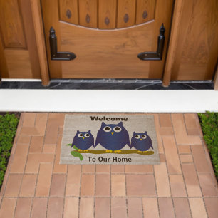 Blue Owls Design Personalised Fiber Doormat