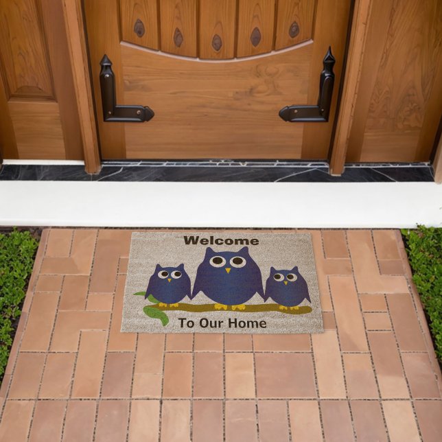 Blue Owls Design Personalised Fiber Doormat (Insitu (Outdoor))