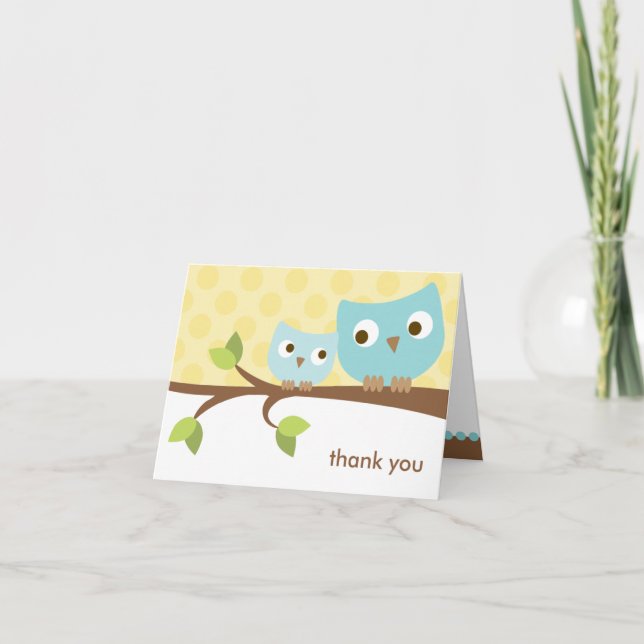 Blue Owls Note Card (Front)