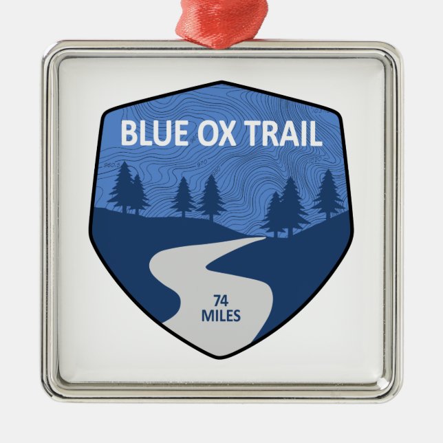 Blue Ox Trail Metal Ornament (Front)