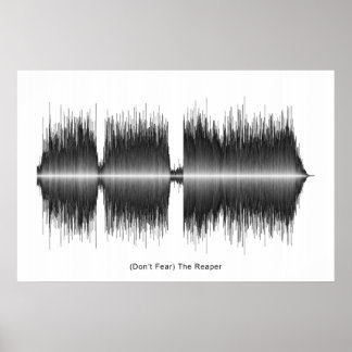 Blue Oyster Cult Reaper Soundwave Art Poster