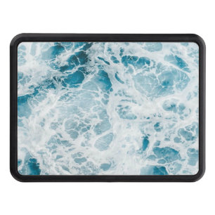 Blue Pacific Ocean Wave Hitch Cover