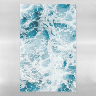 Blue Pacific Ocean Wave Magnetic Dry Erase Sheet