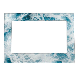 Blue Pacific Ocean Wave Magnetic Frame
