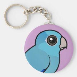Blue Pacific Parrotlet Basic Button Keychain