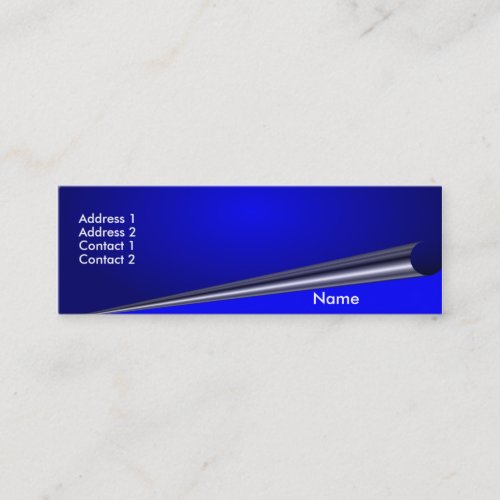 Blue Page Curl -Skinny-  Profile Card Business Card Templates
