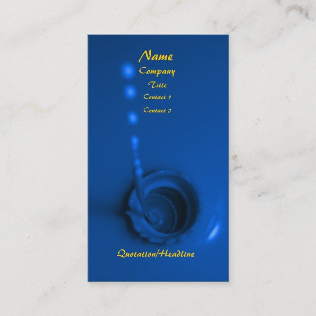 Blue Paint Business Card (Front)