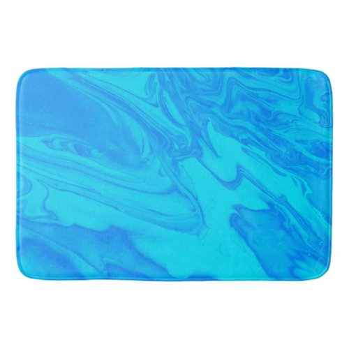 Blue Paint Spill Bath Mat