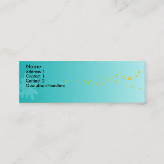 Blue Paint Splat - Customized Mini Business Card