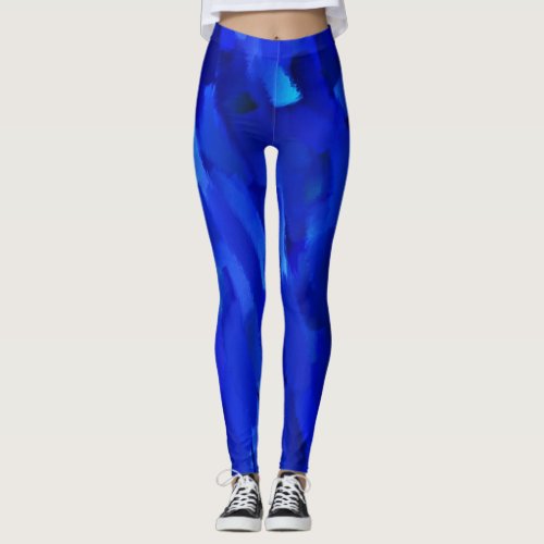 Blue Paint Splatter 6 Leggings