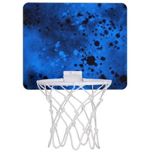 Blue Paint Splatter Effect  Mini Basketball Hoop