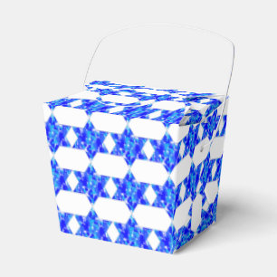 Blue Paint Splatter Stars Favor Boxes