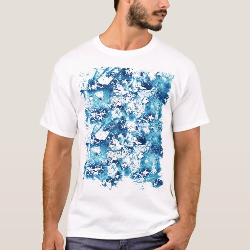 Blue Paint Splatter T_shirt