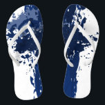 Blue Paint Splatter - Wedding Party Supply - Flip Flops<br><div class="desc">The blue paint splatter decorates flip flops which are part of the Splatter wedding design. The all-season blue wedding party supply is great for offering alternative footwear to guests at a beach wedding. Does the royal-blue hue differ from the one you envisioned? Change it! Browsing the Plan to Wed Store...</div>