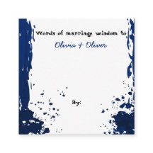 Blue Paint Splatter - Words of Marriage Wisdom -