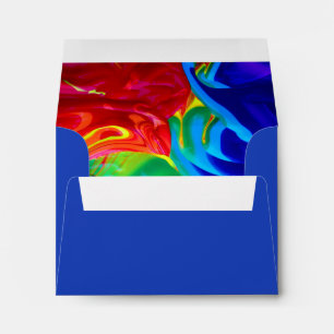 Blue Paint Swirls Envelope