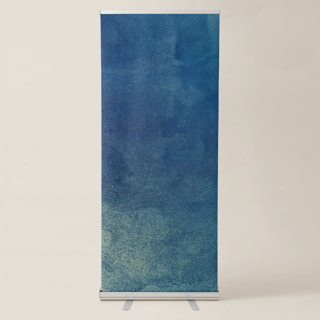 Blue Paint Wall Texture Best Vertical  Retractable Banner (Front)