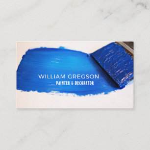 Blue Paintbrush, Painter & Decorator Business Card