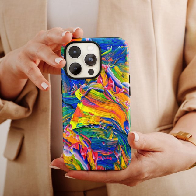 Blue Painted Abstract | iPhone 14 Case-Mate Case-Mate iPhone Case (Creator Uploaded)