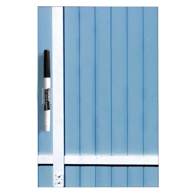 Blue Painted Fence - Customizable Cool Fun Unique Dry-Erase Board (Front)