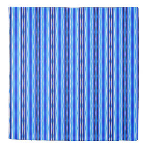 Blue Painted Stripes Duvet Cover