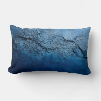 Blue painted wall lumbar pillow