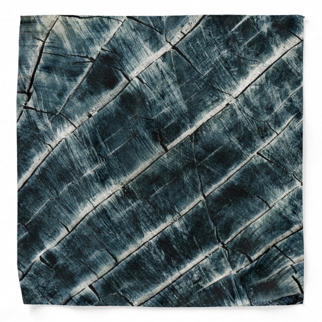 Blue Painted Wood Bandana (Front)