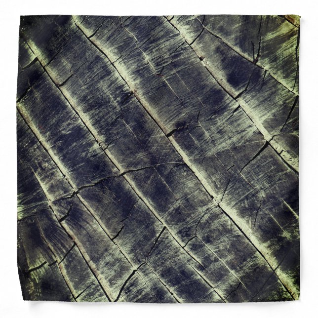 Blue Painted Wood Bandana (Front)