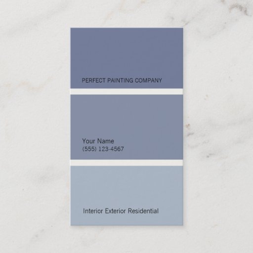 Customizable Blue Painters Business Card
