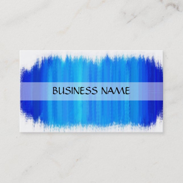 Blue Painting Abstract Art 7 Business Card (Front)