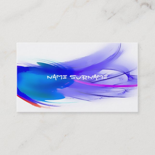 blue painting business card (Front)