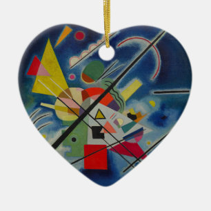 Blue Painting by Kandinsky Ceramic Ornament