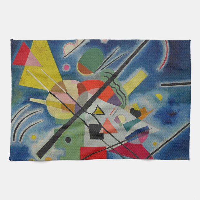 Blue Painting by Kandinsky Kitchen Towel (Horizontal)