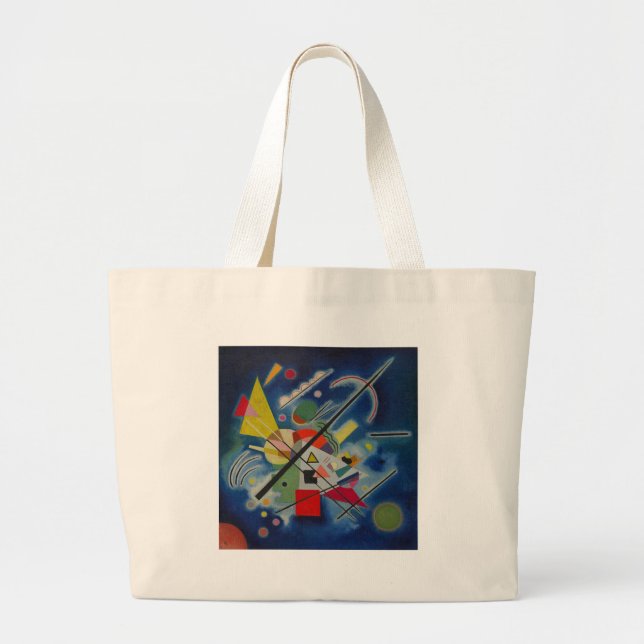 Blue Painting by Kandinsky Large Tote Bag (Front)