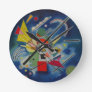Blue Painting by Kandinsky Round Clock