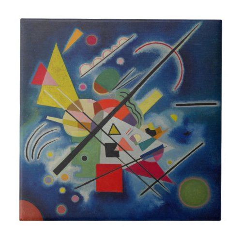 Blue Painting by Kandinsky Tile