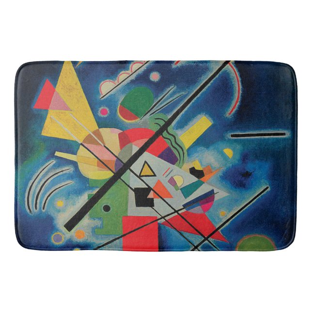 Blue Painting by Wassily Kandinsky Bathroom Mat (Front)
