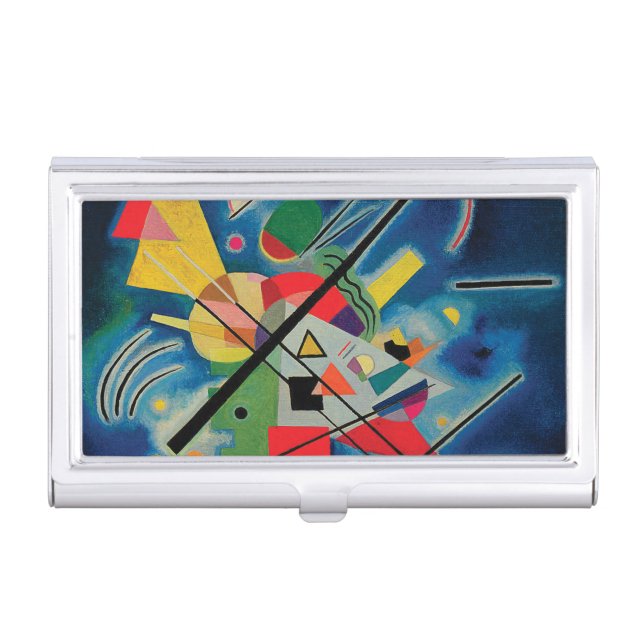 Blue Painting by Wassily Kandinsky Business Card Case (Front)