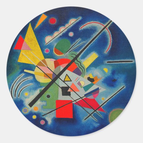 Blue Painting by Wassily Kandinsky Classic Round Sticker