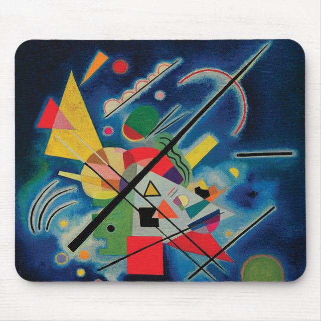 Blue Painting by Wassily Kandinsky Mouse Pad (Front)