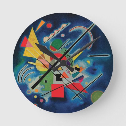 Blue Painting by Wassily Kandinsky Round Clock