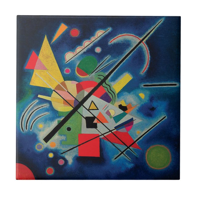 Blue Painting by Wassily Kandinsky Tile (Front)