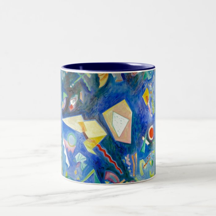 Blue Painting Zig Zag Coffee Mugs