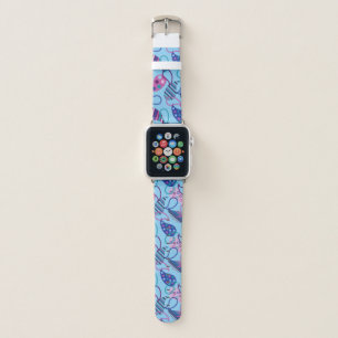 Blue Paisley Apple Watch Band