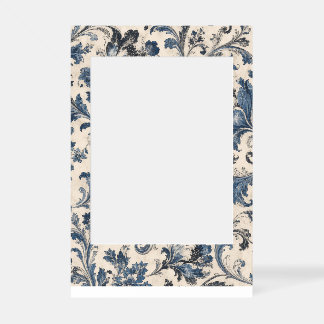Blue Paisley Art Nouveau Selfie Frame