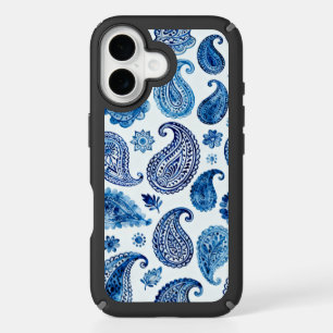 Blue Paisley Art Speck iPhone 16 Case speck case
