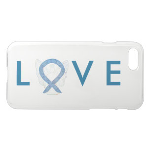 Blue Paisley Awareness Angel Ribbon iPhone 7 Case